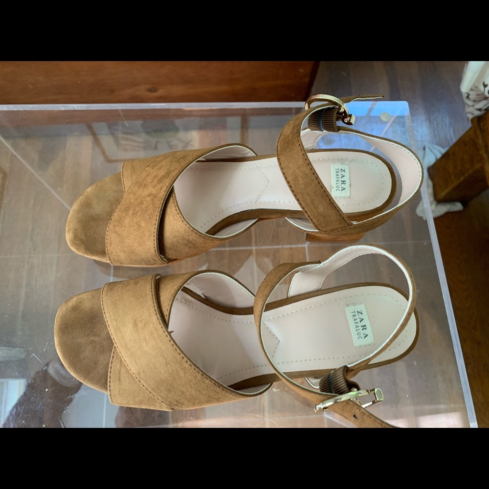 Zara chunky platform heels